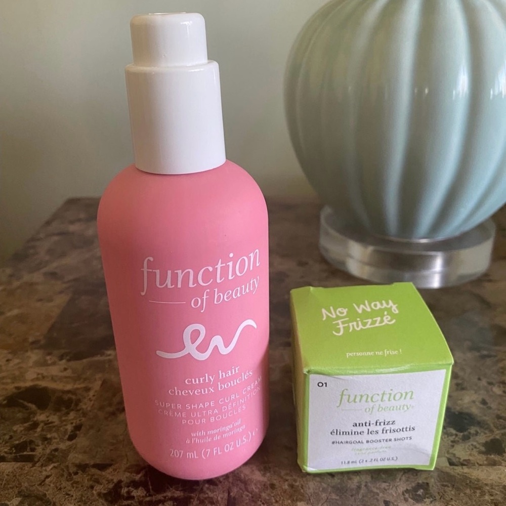 Function of beauty Curl Cream 7fl oz AND Anti Frizz Boosters (2) 0.2fl oz NEW